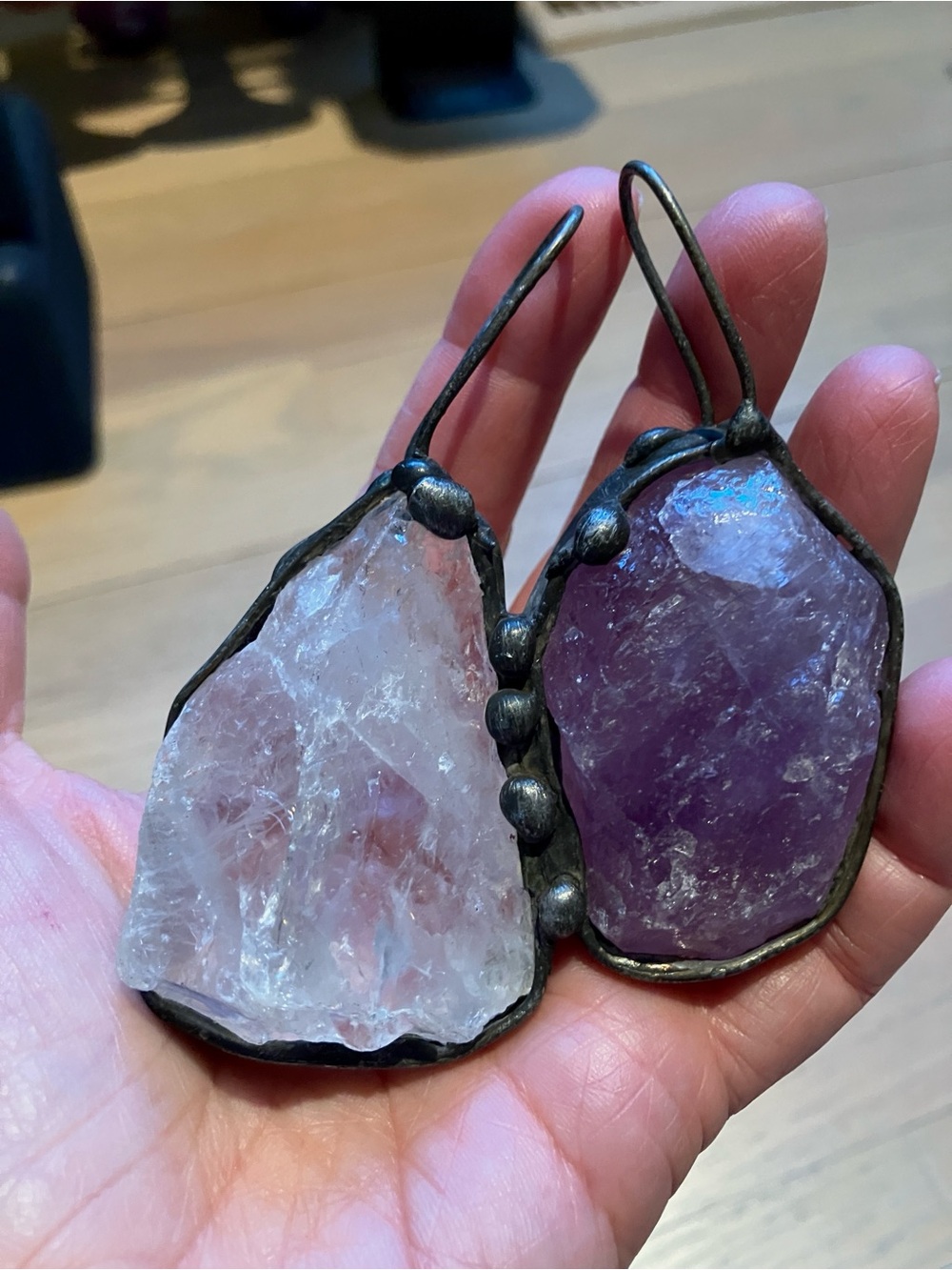 Chunky raw brutalist style pendant
